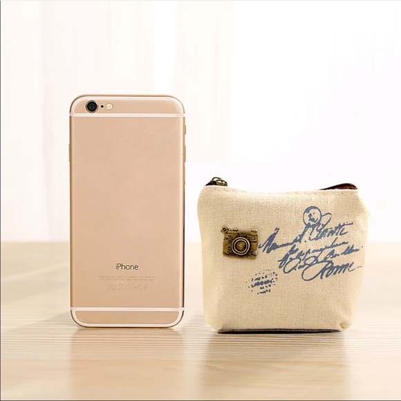 Canvas coin purse wallet cute mini Eiffel Tower - Picture 8 of 8